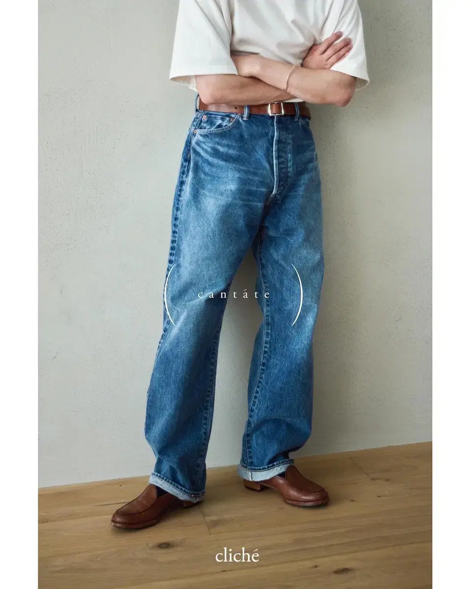 30] cantate denim 1955 trousers bleach | 브랜드 중고거래